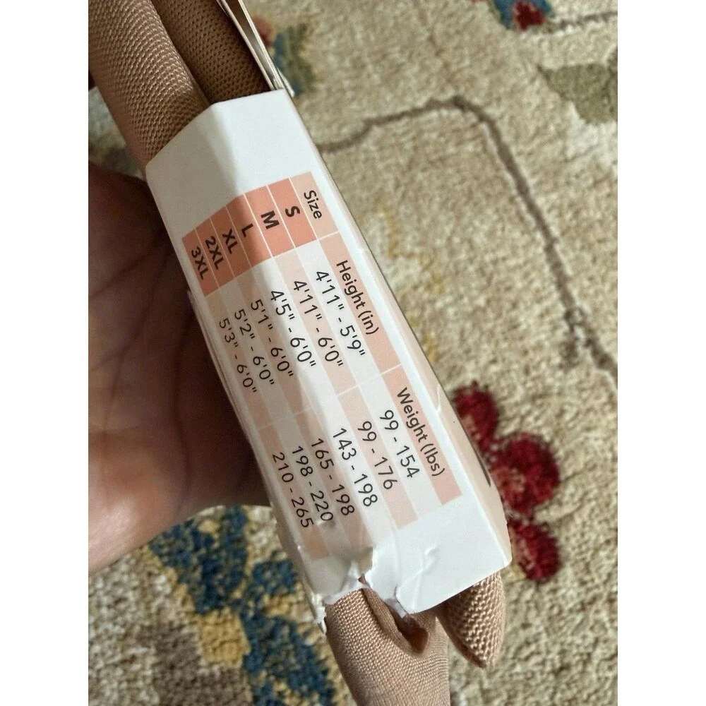 Shapermint Essentials Ultra-Resistant Shaping Tights Tan Size Small